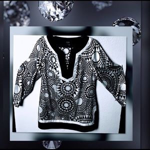 Beautiful Black and White Blouse